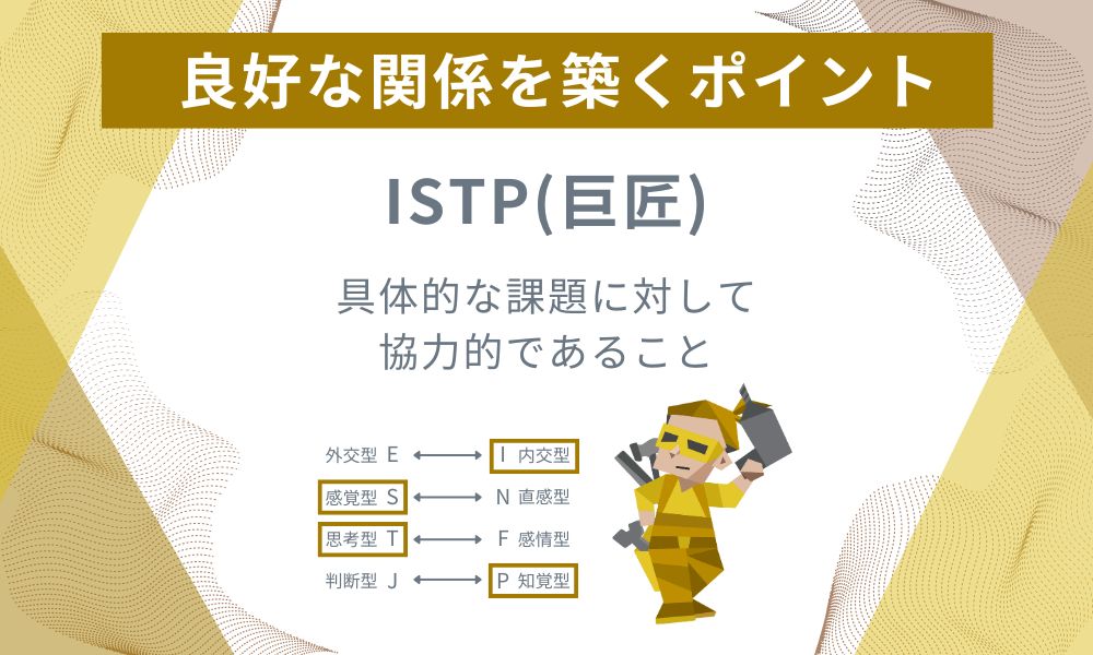 ISTP(巨匠): 具体的な課題に対して協力的であること